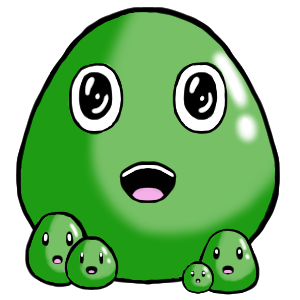 Der Slime, umgeben von seinen Kleinen
